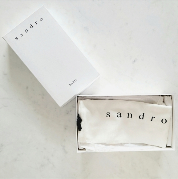 SANDRO Maeva Snake-Effect Leather Sandals, Size 8, Multicolor, NIB - Picture 6 of 12